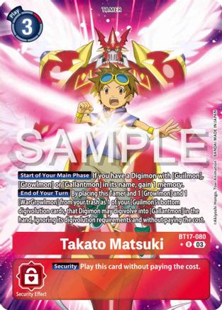 Takato Matsuki (Alternate Art) (BT17-080) - Secret Crisis Foil - Premium Digimon Single from Bandai - Just $27.90! Shop now at Game Crave Tournament Store