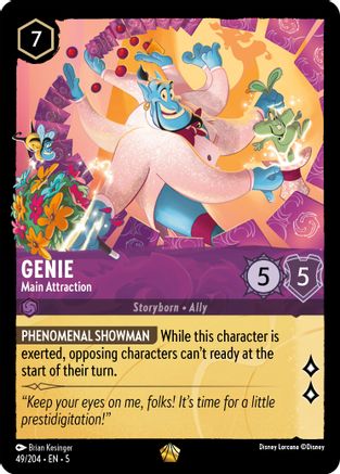 Genie - Main Attraction (49/204) - Shimmering Skies Cold Foil - Premium Lorcana Single from Shimmering Skies - Just $2.83! Shop now at Game Crave Tournament Store