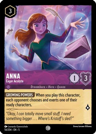 Anna - Eager Acolyte (56/204) - Shimmering Skies Cold Foil - Premium Lorcana Single from Shimmering Skies - Just $0.30! Shop now at Game Crave Tournament Store