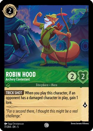 Robin Hood - Archery Contestant (77/204) - Shimmering Skies Cold Foil - Premium Lorcana Single from Shimmering Skies - Just $0.25! Shop now at Game Crave Tournament Store