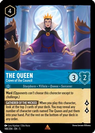 The Queen - Crown of the Council (148/204) - Shimmering Skies - Premium Lorcana Single from Shimmering Skies - Just $0.25! Shop now at Game Crave Tournament Store
