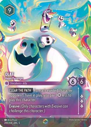 Olaf - Happy Passenger (Enchanted) (209/204) - Shimmering Skies Holofoil - Premium Lorcana Single from Shimmering Skies - Just $42.30! Shop now at Game Crave Tournament Store