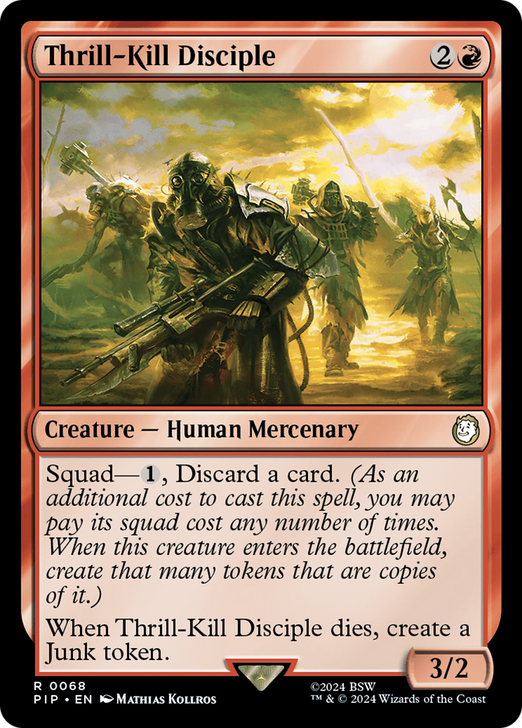 Thrill-Kill Disciple (PIP-068) - Fallout - Premium MTG Single from Wizards of the Coast - Just $0.25! Shop now at Game Crave Tournament Store