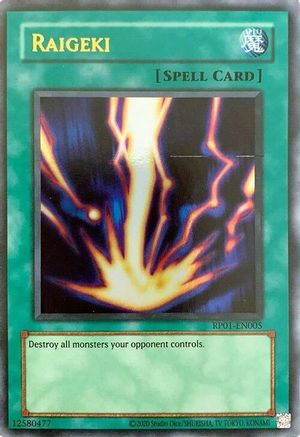 Raigeki (RP01-EN005) - Retro Pack (2020 Date Reprint) Unlimited - Premium Yugioh Single from Konami - Just $2.29! Shop now at Game Crave Tournament Store