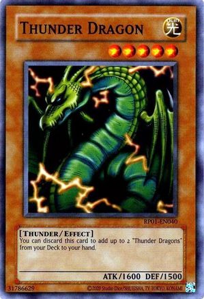 Thunder Dragon (RP01-EN040) - Retro Pack (2020 Date Reprint) Unlimited - Premium Yugioh Single from Konami - Just $1.45! Shop now at Game Crave Tournament Store