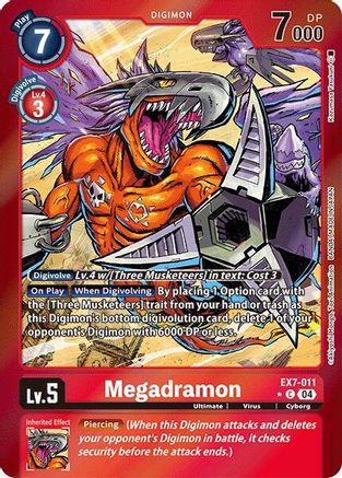 Megadramon (Foil) (EX7-011) - Digimon LIBERATOR Foil - Premium Digimon Single from Bandai - Just $6.40! Shop now at Game Crave Tournament Store
