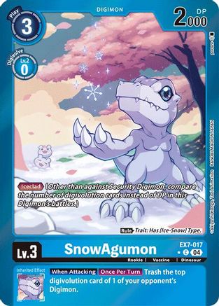 SnowAgumon (Foil) (EX7-017) - Digimon LIBERATOR Foil - Premium Digimon Single from Bandai - Just $3.61! Shop now at Game Crave Tournament Store