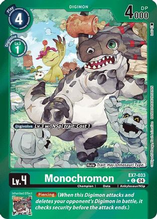 Monochromon (Foil) (EX7-033) - Digimon LIBERATOR Foil - Premium Digimon Single from Bandai - Just $6.29! Shop now at Game Crave Tournament Store