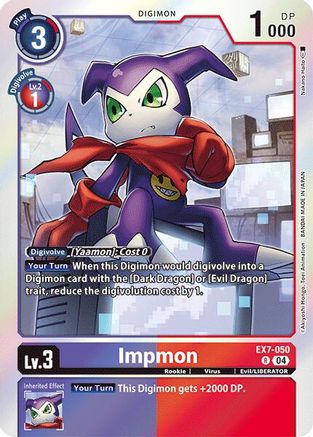 Impmon (EX7-050) - Digimon LIBERATOR Foil - Premium Digimon Single from Bandai - Just $0.28! Shop now at Game Crave Tournament Store