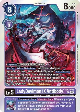 LadyDevimon (X Antibody) (EX7-058) - Digimon LIBERATOR Foil - Premium Digimon Single from Bandai - Just $0.38! Shop now at Game Crave Tournament Store