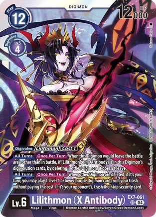 Lilithmon (X Antibody) (EX7-061) - Digimon LIBERATOR Foil - Premium Digimon Single from Bandai - Just $5.35! Shop now at Game Crave Tournament Store