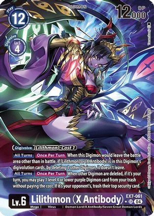 Lilithmon (X Antibody) (Alternate Art) (EX7-061) - Digimon LIBERATOR Foil - Premium Digimon Single from Bandai - Just $17.93! Shop now at Game Crave Tournament Store