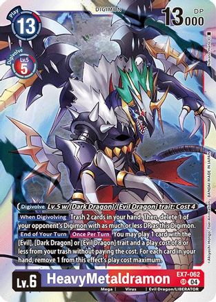 HeavyMetaldramon (EX7-062) - Digimon LIBERATOR Foil - Premium Digimon Single from Bandai - Just $11.51! Shop now at Game Crave Tournament Store