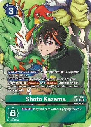 Shoto Kazama (Alternate Art) (EX7-064) - Digimon LIBERATOR Foil - Premium Digimon Single from Bandai - Just $31.61! Shop now at Game Crave Tournament Store
