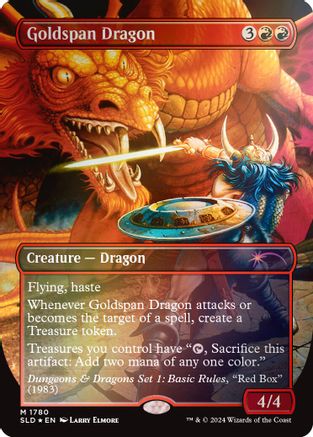 Goldspan Dragon (Rainbow Foil) (SLD-1780) - Secret Lair Drop Series Foil - Premium MTG Single from Wizards of the Coast - Just $7.58! Shop now at Game Crave Tournament Store