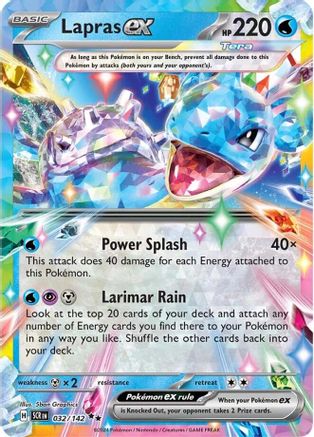 Game Crave Tournament Store - Lapras ex 32 - SV07 Stellar Crown Holofoil Game Crave Tournament Store - Lapras ex 32 - SV07 Stellar Crown Holofoil