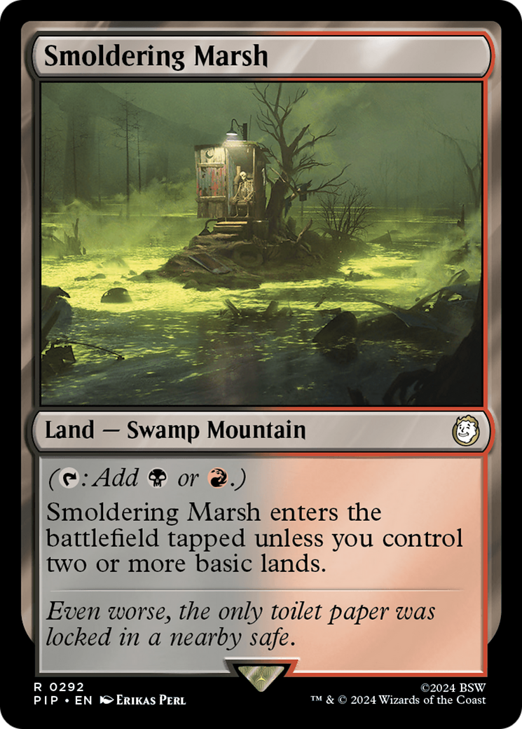 Smoldering Marsh (PIP-292) - Fallout Foil - Premium MTG Single from Wizards of the Coast - Just $2.38! Shop now at Game Crave Tournament Store