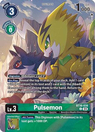 Pulsemon (Legend Pack 2024) (BT16-039) - Beginning Observer Foil - Premium Digimon Single from Bandai - Just $1.56! Shop now at Game Crave Tournament Store