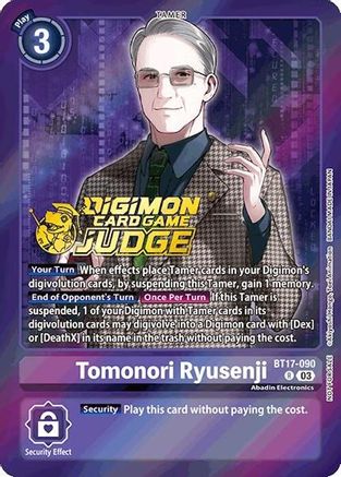 Tomonori Ryusenji (Judge pack 6) (BT17-090) - Secret Crisis Foil - Premium Digimon Single from Bandai - Just $0.29! Shop now at Game Crave Tournament Store