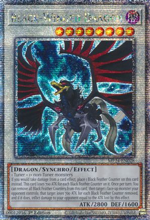 Black-Winged Dragon (Quarter Century Secret Rare) (MP24-EN028) - 25th Anniversary Tin: Dueling Mirrors 1st Edition - Premium Yugioh Single from Konami - Just $0.75! Shop now at Game Crave Tournament Store