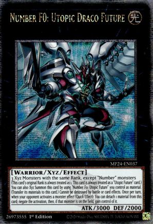 Number F0: Utopic Draco Future (Quarter Century Secret Rare) (MP24-EN037) - 25th Anniversary Tin: Dueling Mirrors 1st Edition - Premium Yugioh Single from Konami - Just $1.96! Shop now at Game Crave Tournament Store