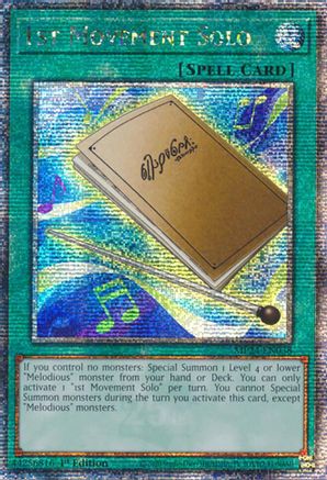 1st Movement Solo (Quarter Century Secret Rare) (MP24-EN038) - 25th Anniversary Tin: Dueling Mirrors 1st Edition - Premium Yugioh Single from Konami - Just $0.54! Shop now at Game Crave Tournament Store