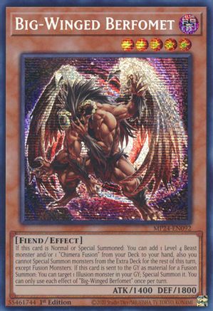 Big-Winged Berfomet (MP24-EN092) - 25th Anniversary Tin: Dueling Mirrors 1st Edition - Premium Yugioh Single from Konami - Just $0.69! Shop now at Game Crave Tournament Store