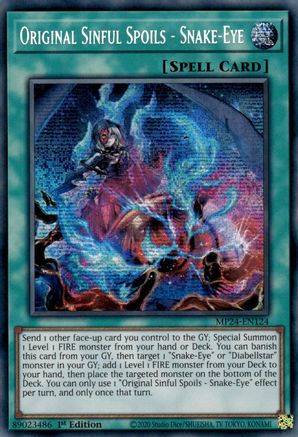 Original Sinful Spoils - Snake-Eye (MP24-EN124) - 25th Anniversary Tin: Dueling Mirrors 1st Edition - Premium Yugioh Single from Konami - Just $1.49! Shop now at Game Crave Tournament Store