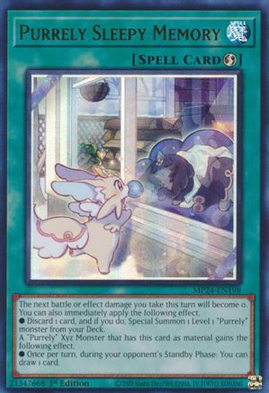 Purrely Sleepy Memory (MP24-EN198) - 25th Anniversary Tin: Dueling Mirrors 1st Edition - Premium Yugioh Single from Konami - Just $0.31! Shop now at Game Crave Tournament Store