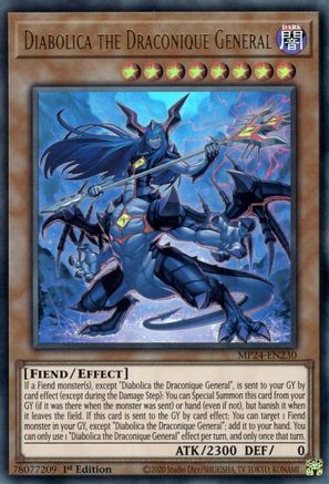 Diabolica the Draconique General (MP24-EN230) - 25th Anniversary Tin: Dueling Mirrors 1st Edition - Premium Yugioh Single from Konami - Just $0.25! Shop now at Game Crave Tournament Store