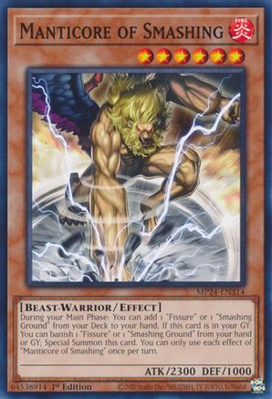 Manticore of Smashing (MP24-EN314) - 25th Anniversary Tin: Dueling Mirrors 1st Edition - Premium Yugioh Single from Konami - Just $0.25! Shop now at Game Crave Tournament Store