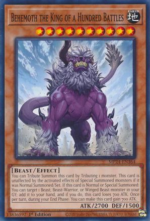 Behemoth the King of a Hundred Battles (MP24-EN364) - 25th Anniversary Tin: Dueling Mirrors 1st Edition - Premium Yugioh Single from Konami - Just $0.25! Shop now at Game Crave Tournament Store