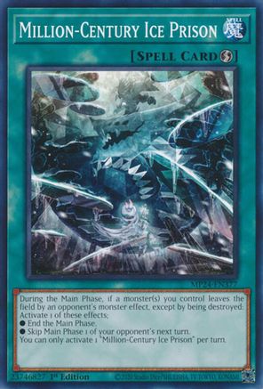 Million-Century Ice Prison (MP24-EN377) - 25th Anniversary Tin: Dueling Mirrors 1st Edition - Premium Yugioh Single from Konami - Just $0.25! Shop now at Game Crave Tournament Store