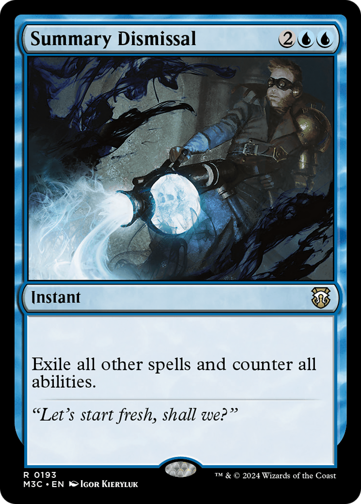 Summary Dismissal (M3C-193) - Modern Horizons 3 Commander Foil - Premium MTG Single from Wizards of the Coast - Just $0.25! Shop now at Game Crave Tournament Store