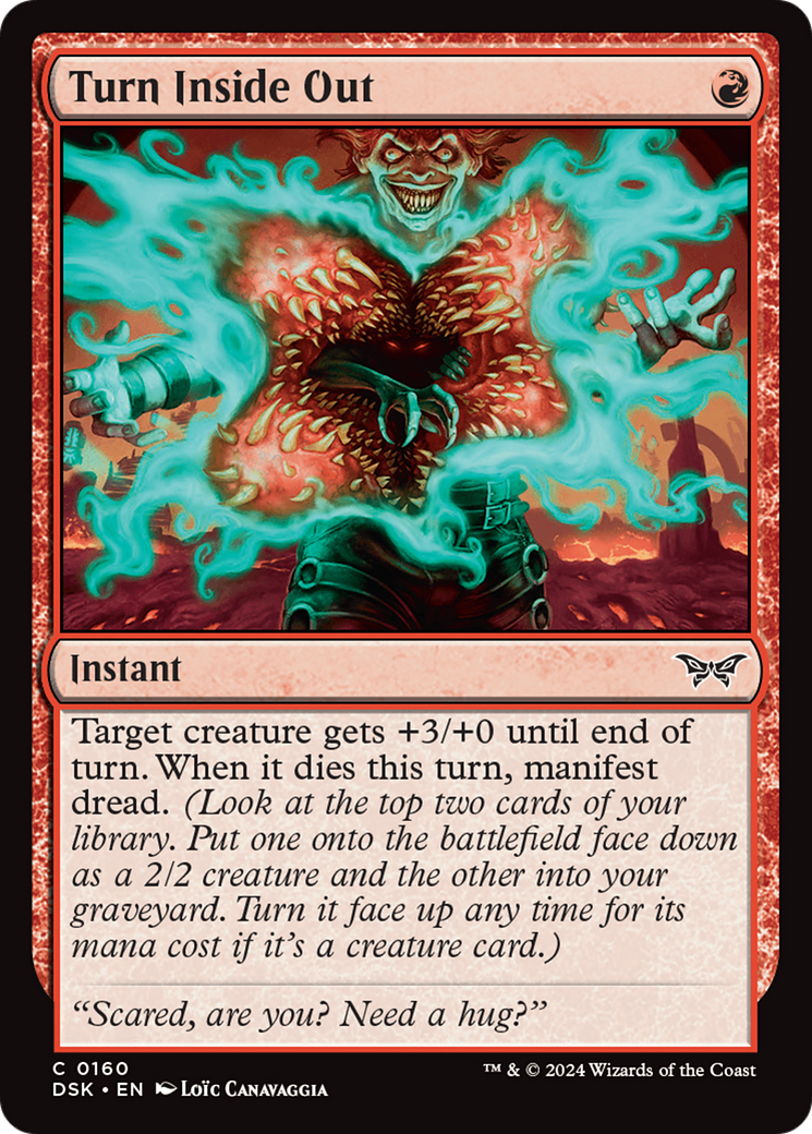 Turn Inside Out (DSK-160) - Duskmourn: House of Horror - Premium MTG Single from Wizards of the Coast - Just $0.25! Shop now at Game Crave Tournament Store