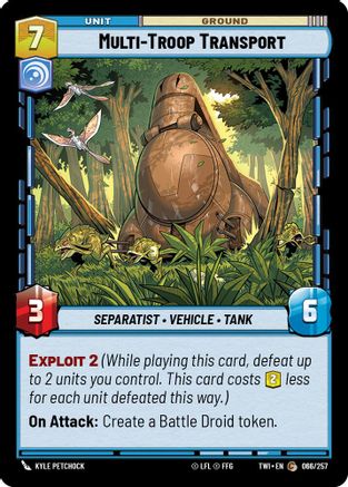 Multi-Troop Transport (066/257) - Twilight of the Republic Foil - Premium Star Wars: Unlimited Single from Twilight of the Republic - Just $0.08! Shop now at Game Crave Tournament Store