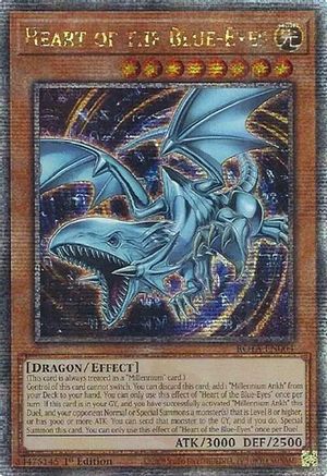 Heart of the Blue-Eyes (Quarter Century Secret Rare) (ROTA-EN004) - Rage of the Abyss 1st Edition - Premium Yugioh Single from Konami - Just $52.44! Shop now at Game Crave Tournament Store