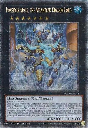 Poseidra Abyss, the Atlantean Dragon Lord (Quarter Century Secret Rare) (ROTA-EN043) - Rage of the Abyss 1st Edition - Premium Yugioh Single from Konami - Just $29.10! Shop now at Game Crave Tournament Store