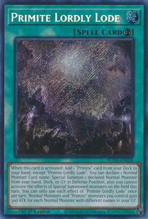 Primite Lordly Lode (ROTA-EN058) - Rage of the Abyss 1st Edition - Premium Yugioh Single from Konami - Just $28.52! Shop now at Game Crave Tournament Store