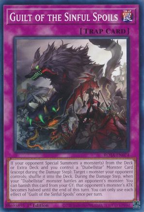 Guilt of the Sinful Spoils (ROTA-EN074) - Rage of the Abyss 1st Edition - Premium Yugioh Single from Konami - Just $0.25! Shop now at Game Crave Tournament Store
