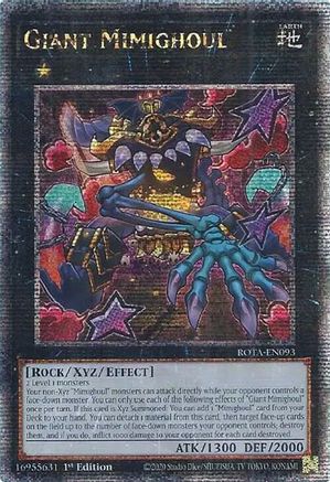 Giant Mimighoul (Quarter Century Secret Rare) (ROTA-EN093) - Rage of the Abyss 1st Edition - Premium Yugioh Single from Konami - Just $11.38! Shop now at Game Crave Tournament Store