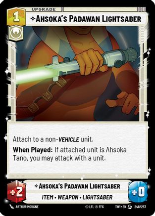 Ahsoka's Padawan Lightsaber (248/257) - Twilight of the Republic - Premium Star Wars: Unlimited Single from Twilight of the Republic - Just $0.26! Shop now at Game Crave Tournament Store