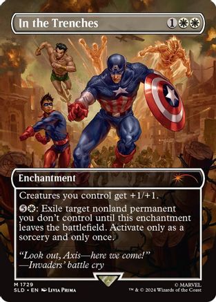 In the Trenches (SLD-1729) - Secret Lair Drop (Borderless) Foil - Premium MTG Single from Wizards of the Coast - Just $1.12! Shop now at Game Crave Tournament Store