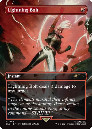 Lightning Bolt (SLD-1743) - Secret Lair Drop (Borderless) Foil - Premium MTG Single from Wizards of the Coast - Just $2.66! Shop now at Game Crave Tournament Store