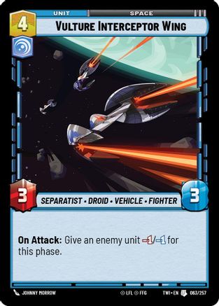 Vulture Interceptor Wing (063/257) - Twilight of the Republic - Premium Star Wars: Unlimited Single from Twilight of the Republic - Just $0.08! Shop now at Game Crave Tournament Store