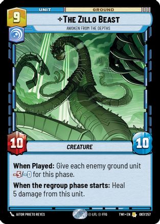 The Zillo Beast - Awoken From The Depths (067/257) - Twilight of the Republic Foil - Premium Star Wars: Unlimited Single from Twilight of the Republic - Just $0.12! Shop now at Game Crave Tournament Store
