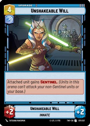 Unshakeable Will (071/257) - Twilight of the Republic - Premium Star Wars: Unlimited Single from Twilight of the Republic - Just $0.08! Shop now at Game Crave Tournament Store
