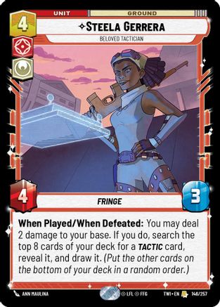 Steela Gerrera - Beloved Tactician (146/257) - Twilight of the Republic Foil - Premium Star Wars: Unlimited Single from Twilight of the Republic - Just $0.08! Shop now at Game Crave Tournament Store