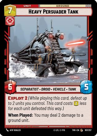 Heavy Persuader Tank (167/257) - Twilight of the Republic Foil - Premium Star Wars: Unlimited Single from Twilight of the Republic - Just $0.08! Shop now at Game Crave Tournament Store