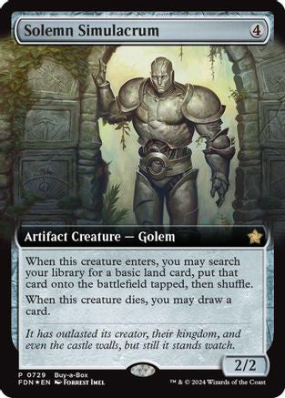 Solemn Simulacrum (Extended Art) (BABP-729) - Buy-A-Box Promos Foil - Premium MTG Single from Wizards of the Coast - Just $0.08! Shop now at Game Crave Tournament Store